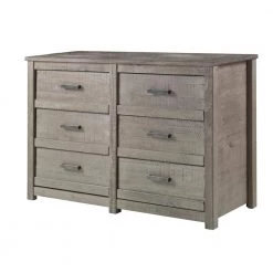 Carmel 6-Drawer Antique Grey Dresser 33.25 in. x 51 in. x 18.5 in. by Camaflexi -Camaflexi Shop antique grey camaflexi dressers cm604 4f 1000