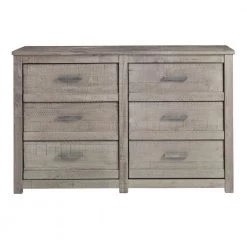 Carmel 6-Drawer Antique Grey Dresser 33.25 in. x 51 in. x 18.5 in. by Camaflexi