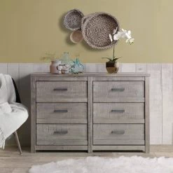 Carmel 6-Drawer Antique Grey Dresser 33.25 in. x 51 in. x 18.5 in. by Camaflexi -Camaflexi Shop antique grey camaflexi dressers cm604 c3 1000