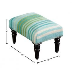 Uriaku Aqua Accent Foot Stool by Artistic Weavers -Camaflexi Shop aqua artistic weavers ottomans s00151051785 40 1000