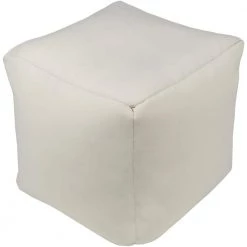 Doralee Accent Pouf in Beige by Artistic Weavers