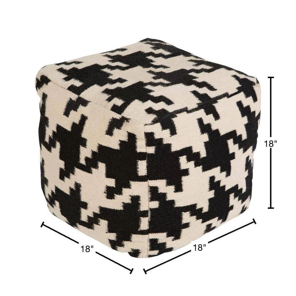 Onnoki Black Accent Pouf by Artistic Weavers 4 Onnoki Black Accent Pouf by Artistic Weavers - Image 2