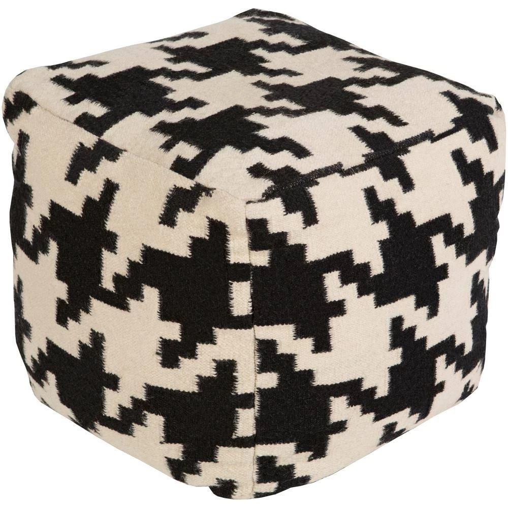 Onnoki Black Accent Pouf by Artistic Weavers 5 Onnoki Black Accent Pouf by Artistic Weavers - Image 3