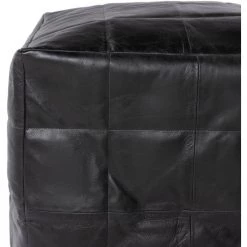 Lorryne Solid Black Leather Cube Accent Pouf by Artistic Weavers 8 Lorryne Solid Black Leather Cube Accent Pouf by Artistic Weavers -Camaflexi Shop black artistic weavers ottomans s00161040741 c3 1000