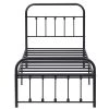 Twin Size Bed Frame with Headboard, Heavy Duty Platform Bed Frame, No Box Spring Needed, 40"W, Black by VECELO -Camaflexi Shop black vecelo platform beds khd btj mbt08 blk 64 1000