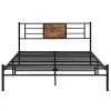 Platform Bed Frame, Black Metal Frame, Queen Size Platform Bed with Headboard and Footboard, Noise Free 60.2in. Wide by VECELO -Camaflexi Shop black vecelo platform beds khd rb q33 64 1000