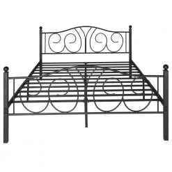 Black Full Size Metal Platform Bed Frame 54 in. W Mattress Foundation with Deluxe Headboard and Footboard by VECELO