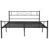 Bed Frame with Headboards, Black Heavy-Duty Frame 54 in. W Full Metal With 10 Support Legs Platform Bed Frame by VECELO