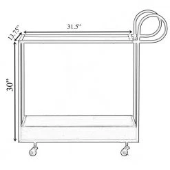 Metal Wine Bar Serving Cart with Rolling Wheels and Handles for Dining Living room or Entryway by Vintiquewise -Camaflexi Shop black vintiquewise bar carts qi004277 1f 1000