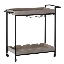 Metal Wine Bar Serving Cart with Rolling Wheels Wine Rack and Glass Holder by Vintiquewise -Camaflexi Shop black vintiquewise bar carts qi004279 4f 1000