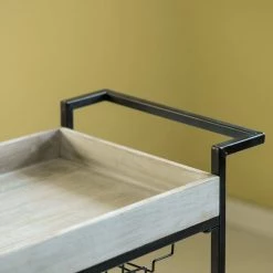 Metal Wine Bar Serving Cart with Rolling Wheels Wine Rack and Glass Holder by Vintiquewise -Camaflexi Shop black vintiquewise bar carts qi004279 76 1000