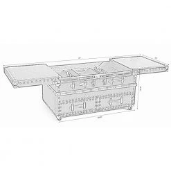 Black Crocodile Leather Coffee End Table and Wine Bar Trunk with Sliding Top and Drawers by Vintiquewise -Camaflexi Shop black vintiquewise end side tables qi003412l a0 1000