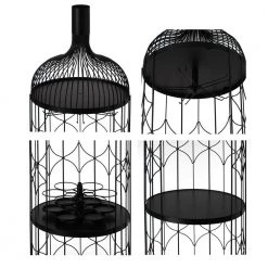 Creative-Bottle Shaped Black Wine Holder Rack Holder for Dining Room, Office, and Entryway by Vintiquewise -Camaflexi Shop black vintiquewise wine racks qi004472 76 1000