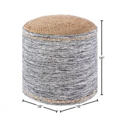 Rosie Black/White Accent Pouf by Artistic Weavers 8 Rosie Black/White Accent Pouf by Artistic Weavers -Camaflexi Shop black white artistic weavers ottomans s00161024234 40 1000