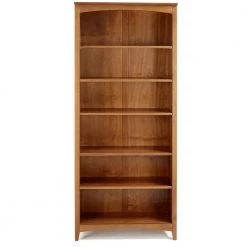 Shaker Style 72 in. Cherry Wood 6-shelf Standard Bookcase with Adjustable Shelves by Camaflexi -Camaflexi Shop brown camaflexi bookcases bookshelves shk345 4f 1000