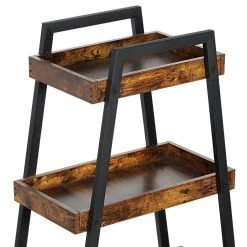 13 in. W 4-Tier Metal Ladder Shelf, Multifunctional Ladder Bookshelf Plant Flower Stand Storage Rack Shelves Bookcase by VECELO 19 13 in. W 4-Tier Metal Ladder Shelf, Multifunctional Ladder Bookshelf Plant Flower Stand Storage Rack Shelves Bookcase by VECELO -Camaflexi Shop brown vecelo bookcases bookshelves khd xf flcs01 brn 31 1000