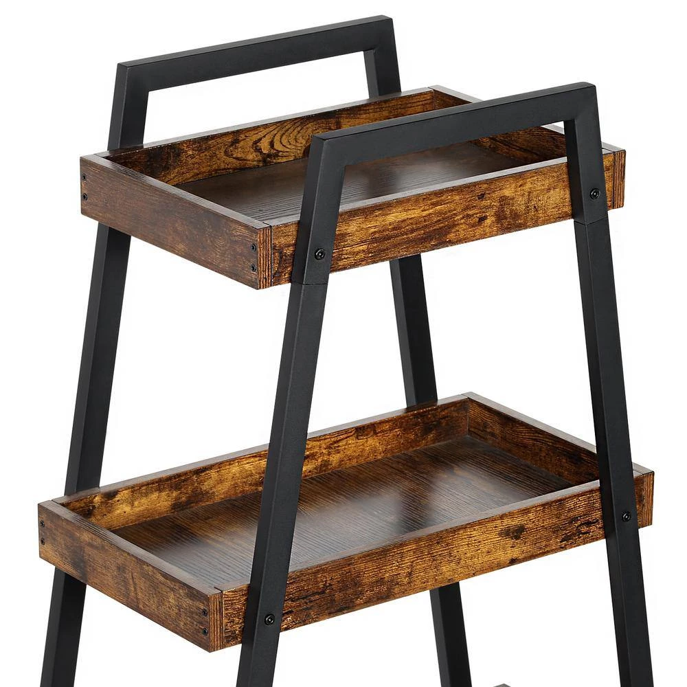 13 in. W 4-Tier Metal Ladder Shelf, Multifunctional Ladder Bookshelf Plant Flower Stand Storage Rack Shelves Bookcase by VECELO 11 13 in. W 4-Tier Metal Ladder Shelf, Multifunctional Ladder Bookshelf Plant Flower Stand Storage Rack Shelves Bookcase by VECELO - Image 9