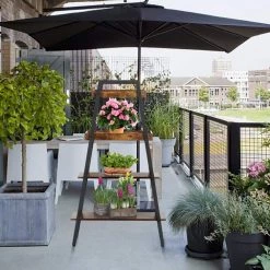 13 in. W 4-Tier Metal Ladder Shelf, Multifunctional Ladder Bookshelf Plant Flower Stand Storage Rack Shelves Bookcase by VECELO 18 13 in. W 4-Tier Metal Ladder Shelf, Multifunctional Ladder Bookshelf Plant Flower Stand Storage Rack Shelves Bookcase by VECELO -Camaflexi Shop brown vecelo bookcases bookshelves khd xf flcs01 brn 76 1000