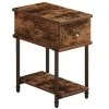 Rectangle Vintage Nightstand End/Side Table w/ Storage Drawer, STable Frame, Brown, 23.6 in. H x19.7 in. D x 11.8 in. W by VECELO -Camaflexi Shop brown vecelo end side tables khd jyx nt11 brn 64 1000