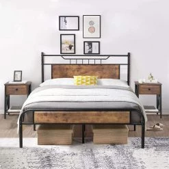 Nightstands X-Design Side End Table Night Stand Storage Shelf with Drawer 11.8Wx 15.8L x 21.7H Retro Brown，2 PCS by VECELO -Camaflexi Shop brown vecelo nightstands khd dc ns01 brown a2 31 1000