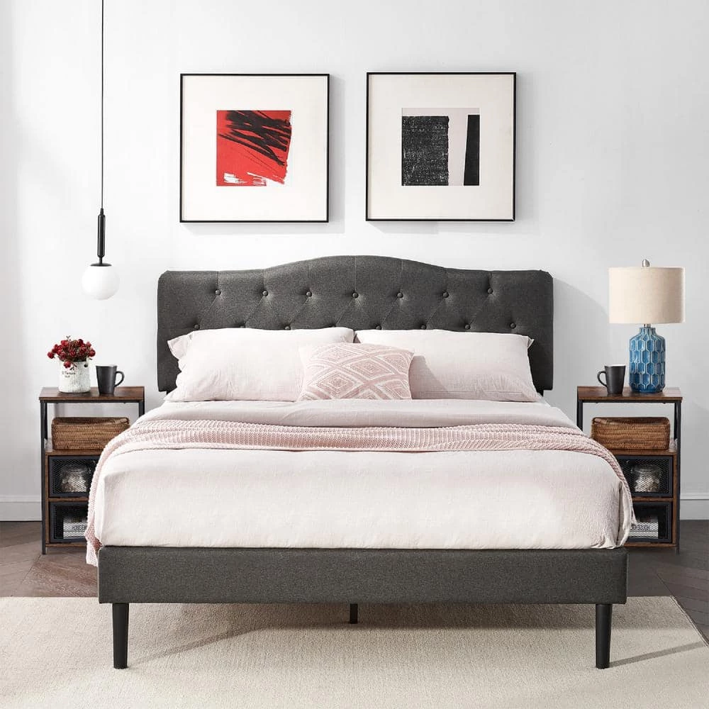 2-Pieces Brown NightStand & End Side Table w/ Storage Space & Door NightStand w/ Flip Drawers 15.7in.x 13.8in.x 23.8in. by VECELO 12 2-Pieces Brown NightStand & End Side Table w/ Storage Space & Door NightStand w/ Flip Drawers 15.7in.x 13.8in.x 23.8in. by VECELO - Image 10