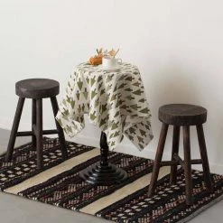 Antique Round Wooden Chair Log Cabin Stools Set of 2 by Vintiquewise -Camaflexi Shop brown vintiquewise bar stools qi003846 2 c3 1000