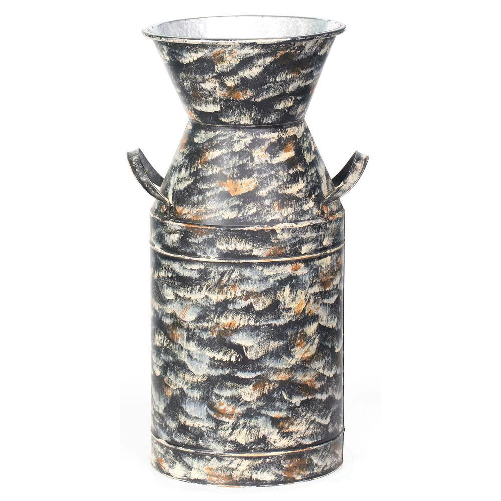 22 in. Antique Brown Rustic Round Milk Can Side Table Farmhouse Milk Jug End Table by Vintiquewise 6 22 in. Antique Brown Rustic Round Milk Can Side Table Farmhouse Milk Jug End Table by Vintiquewise - Image 4