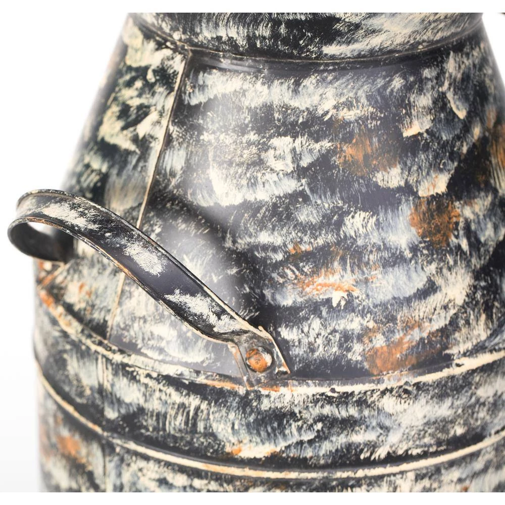 22 in. Antique Brown Rustic Round Milk Can Side Table Farmhouse Milk Jug End Table by Vintiquewise 4 22 in. Antique Brown Rustic Round Milk Can Side Table Farmhouse Milk Jug End Table by Vintiquewise - Image 2