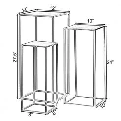 Modern Nesting Display Tables Square Accent Side End Table (Set of 3) by Vintiquewise 13 Modern Nesting Display Tables Square Accent Side End Table (Set of 3) by Vintiquewise -Camaflexi Shop brown vintiquewise end side tables qi003974 3 1f 1000