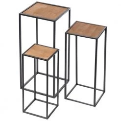 Modern Nesting Display Tables Square Accent Side End Table (Set of 3) by Vintiquewise 17 Modern Nesting Display Tables Square Accent Side End Table (Set of 3) by Vintiquewise -Camaflexi Shop brown vintiquewise end side tables qi003974 3 31 1000