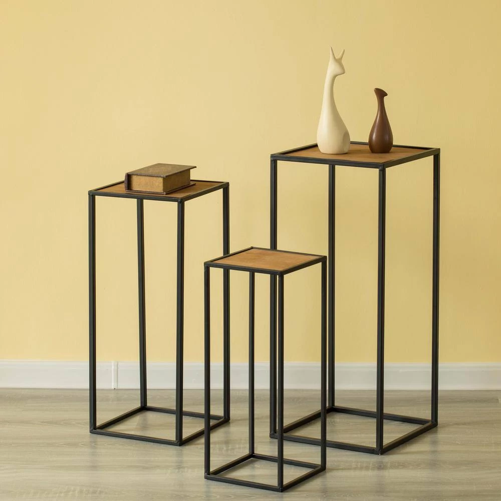 Modern Nesting Display Tables Square Accent Side End Table (Set of 3) by Vintiquewise 7 Modern Nesting Display Tables Square Accent Side End Table (Set of 3) by Vintiquewise - Image 5