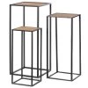 Modern Nesting Display Tables Square Accent Side End Table (Set of 3) by Vintiquewise