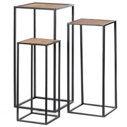 Modern Nesting Display Tables Square Accent Side End Table (Set of 3) by Vintiquewise