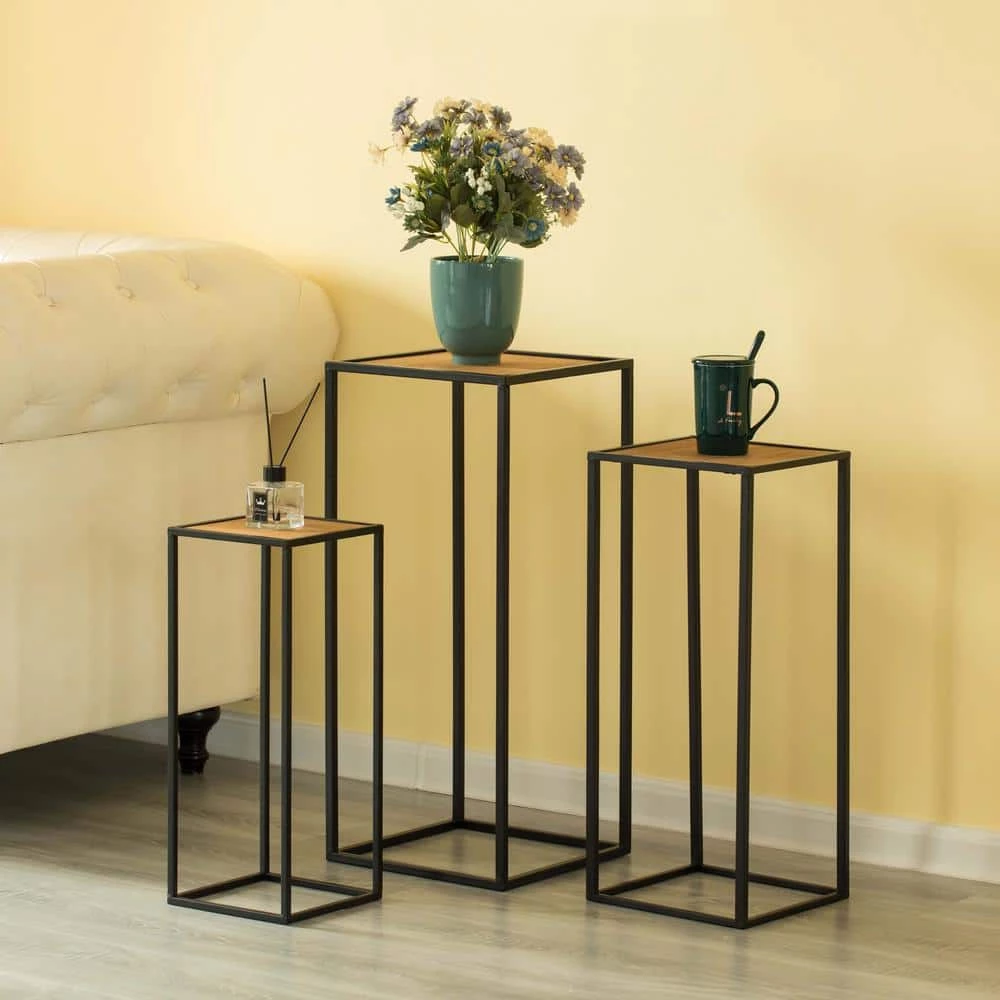 Modern Nesting Display Tables Square Accent Side End Table (Set of 3) by Vintiquewise 5 Modern Nesting Display Tables Square Accent Side End Table (Set of 3) by Vintiquewise - Image 3