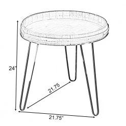 Wooden Wine Barrel Head End Table Accent Coffee Table by Vintiquewise -Camaflexi Shop brown vintiquewise end side tables qi003976 1f 1000