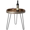 Wooden Wine Barrel Head End Table Accent Coffee Table by Vintiquewise