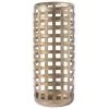 Round Metal Woven Umbrella Storage Stand by Vintiquewise -Camaflexi Shop brown vintiquewise umbrella stands qi003813 64 1000