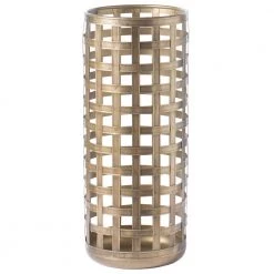 Round Metal Woven Umbrella Storage Stand by Vintiquewise