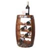 Wooden Barrel Shaped 14-Bottle Wine Rack by Vintiquewise -Camaflexi Shop brown vintiquewise wine racks qi003283 64 1000
