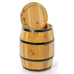 Brown Wine Barrel 4-Sectional Crate With Removable Head Lid by Vintiquewise -Camaflexi Shop brown vintiquewise wine racks qi003766 76 1000