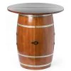 Brown Wine Barrel Round Table Wine Storage Cabinet by Vintiquewise -Camaflexi Shop brown vintiquewise wine racks qi003768 64 1000