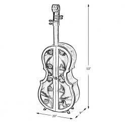 Brown 4.5 Feet Tall Violin Shaped Cabinet With 2-Shelf and Acrylic Clear Double Door by Vintiquewise 13 Brown 4.5 Feet Tall Violin Shaped Cabinet With 2-Shelf and Acrylic Clear Double Door by Vintiquewise -Camaflexi Shop brown vintiquewise wine racks qi003770 44 1000