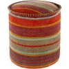 Owen Burnt Orange Accent Pouf by Artistic Weavers
