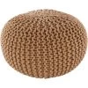 Altena Solid Camel Cotton Round Accent Pouf by Artistic Weavers -Camaflexi Shop camel artistic weavers ottomans s00161020414 64 1000