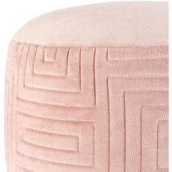 Altena Solid Camel Cotton Round Accent Pouf by Artistic Weavers -Camaflexi Shop camel artistic weavers ottomans s00161020414 c3 1000