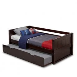 Panel Cappuccino Twin Size Daybed with Twin Trundle by Camaflexi