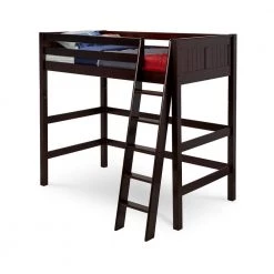 Cappuccino Twin Panel High Loft Bed by Camaflexi