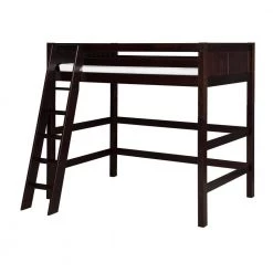Cappuccino Twin Panel High Loft Bed by Camaflexi -Camaflexi Shop cappuccino camaflexi loft beds c622 cp c3 1000