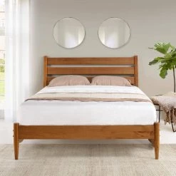 Mid-Century Modern Castanho Queen Size Platform Bed by Camaflexi -Camaflexi Shop castanho camaflexi platform beds md1209 66 1000