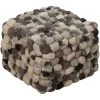 Pozega Felted Charcoal Wool Cube Accent Pouf by Artistic Weavers -Camaflexi Shop charcoal artistic weavers ottomans s00151051015 64 1000